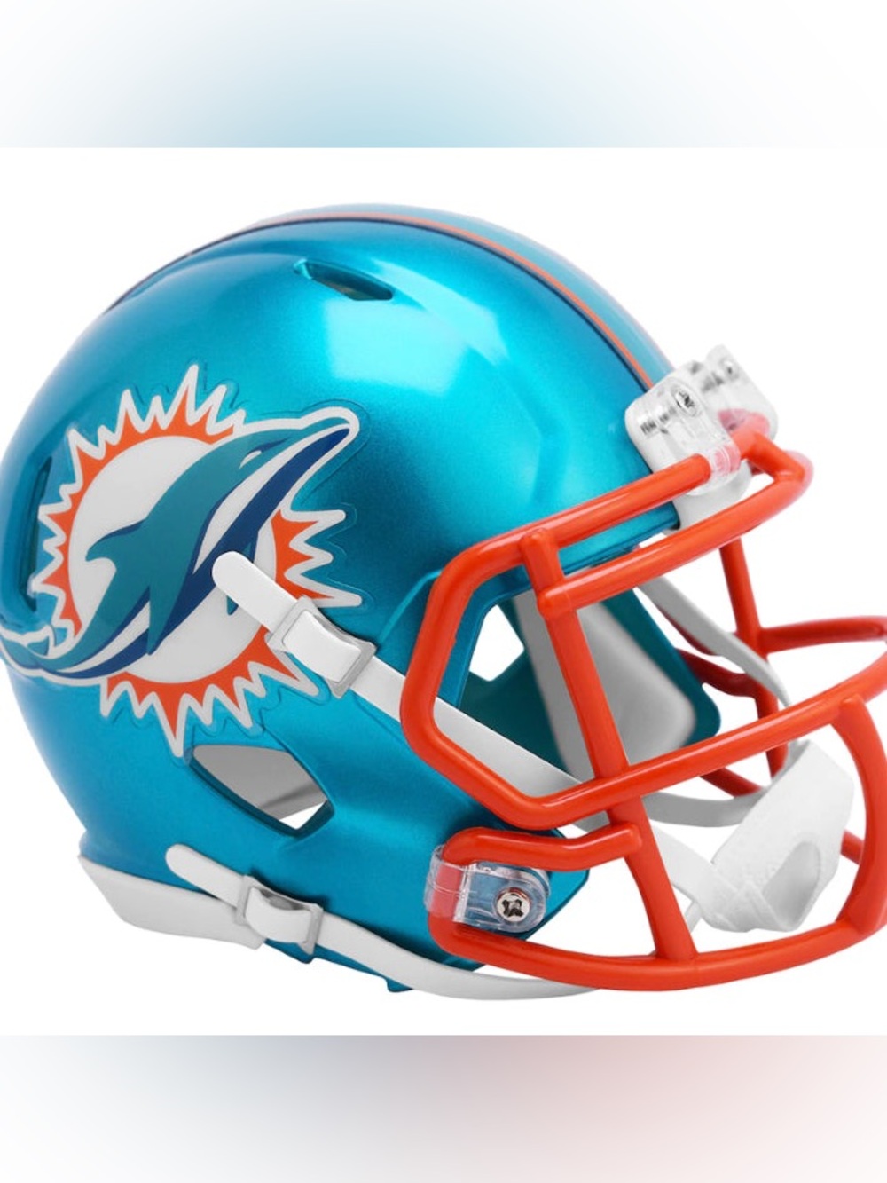Miami Dolphins Teal Replica Mini Football Helmet in box